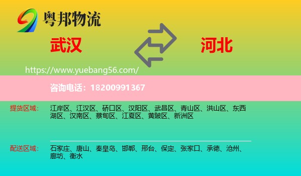 武漢到河北物流